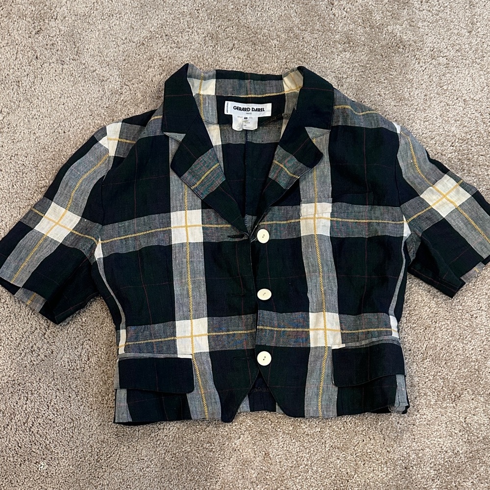 Vintage Corton Gerard Darrel Checkered Top 💚💚💚💚💚💚